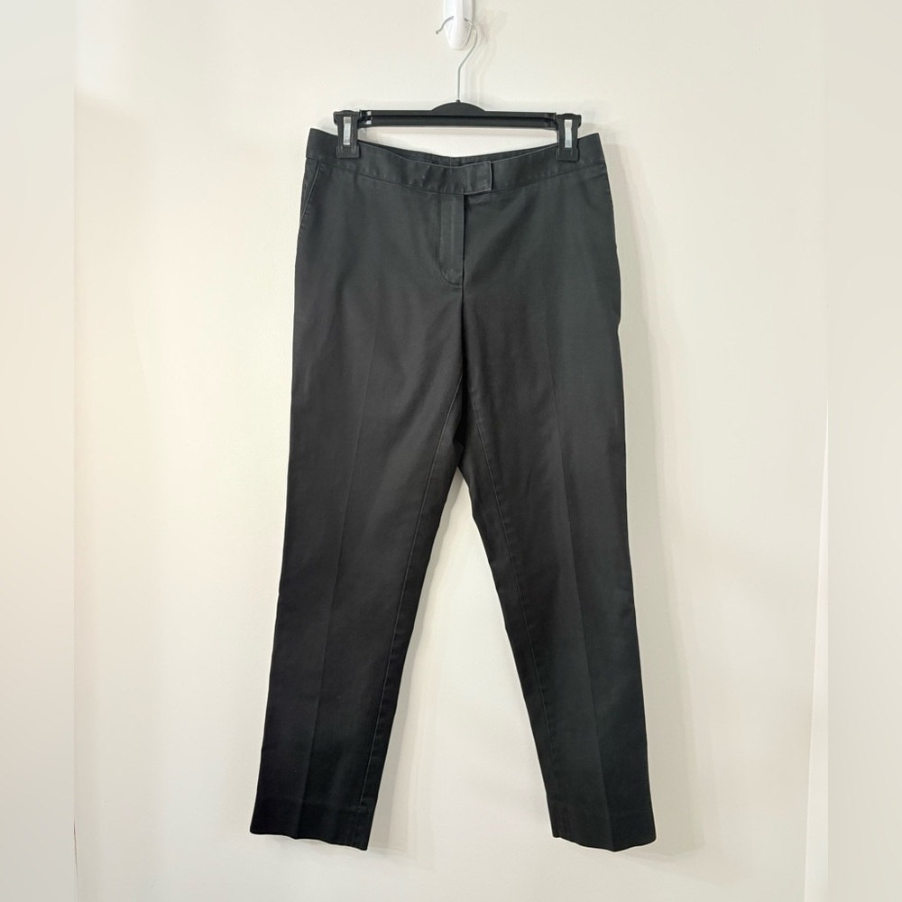 🐈‍⬛BROOKS BROTHERS Womens 6 Black Stretch Cotton Advantage Chino® Pants Office - Picture 2 of 6